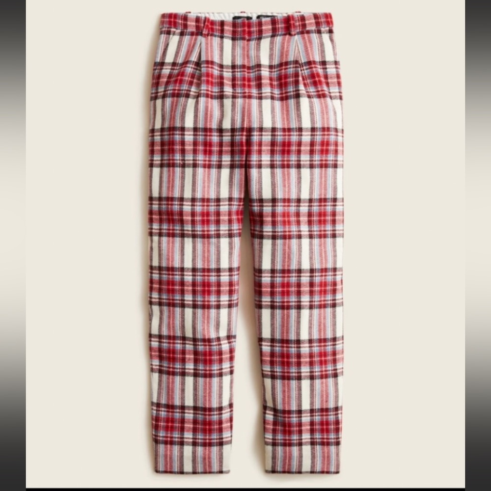 J crew Nello Gori 2p Italian wool blend tartan pants-lined, CHRISTMAS PARTY!
